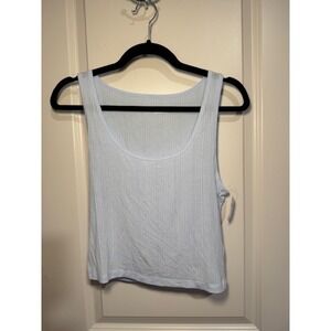 Aerie  -Ribbed‎ Tank Top Scoop Neck Sleeveless Cropped Shirt